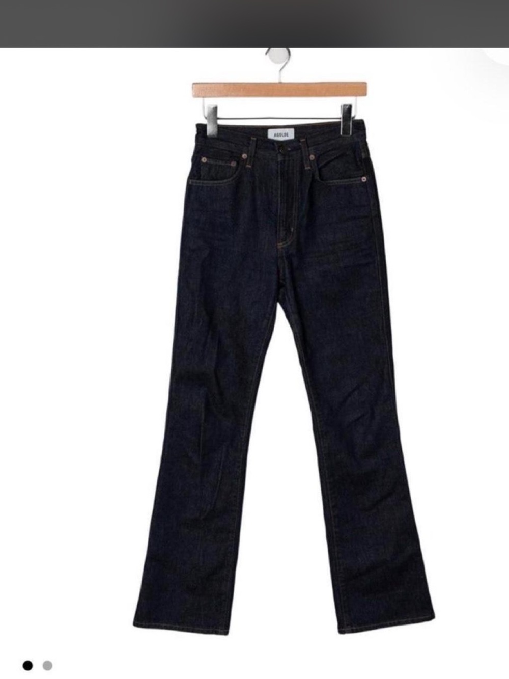 Agolde Dark Indigo Wide Leg Jeans